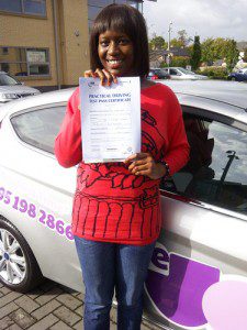 Mary passed her driving test with Uncle Joes driving school, manchester