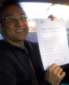Ganendra-Basynet passed his driving test with uncle joe's driving school
