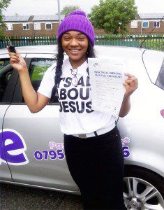 Sarah from Hulme, Manchester, passed his driving test first time with Uncle Joe's Driving School